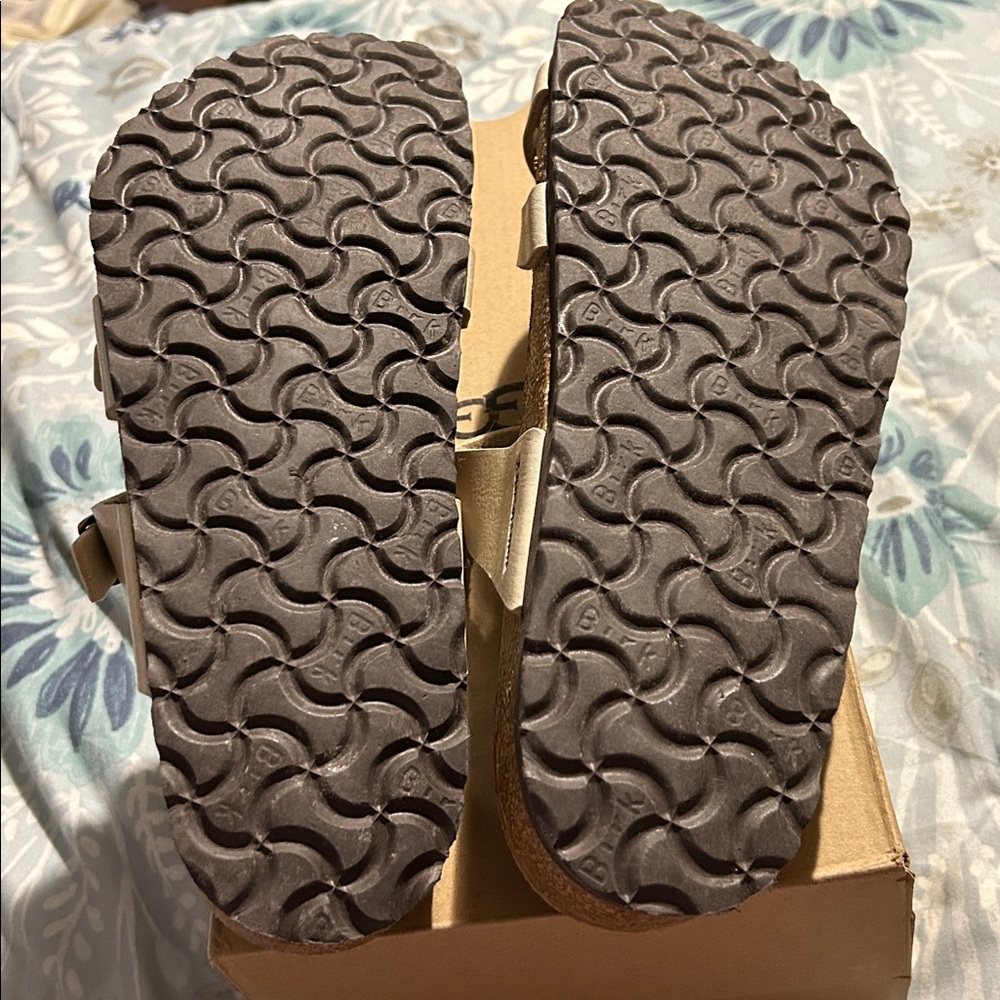 Birkenstock Cream Double-Strap Sandals - Picture 4 of 5